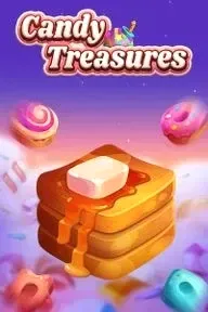 Candy Treasures slot game with pancakes, syrup, butter, and donuts
