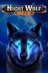 Night Wolf Hold & Hit slot game with glowing blue wolf eyes